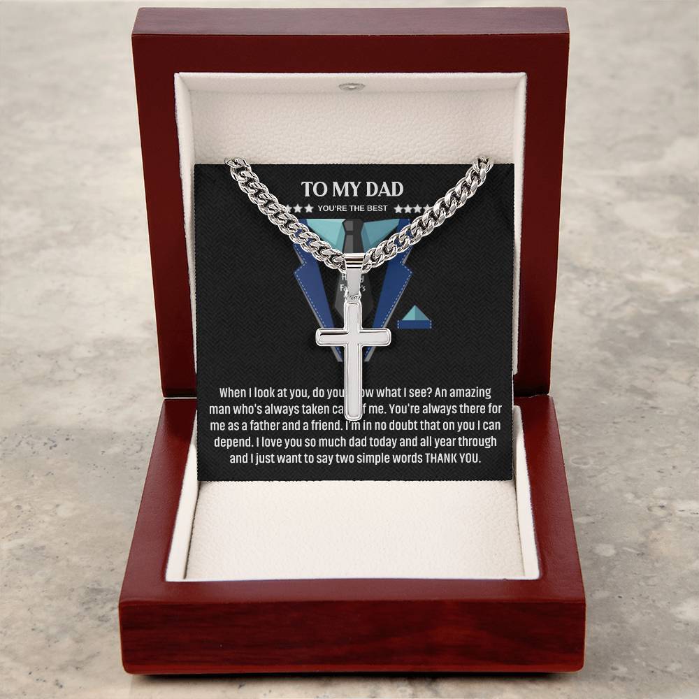 Amazing Dad Artisan Cross Cuban Chain Luxury Box